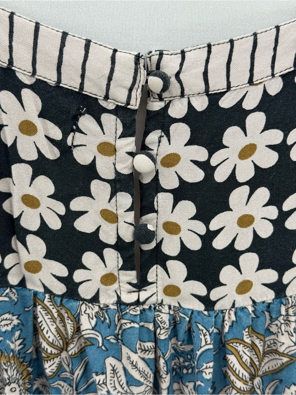 Natural Life Patti Side Slit Maxi Dress Cream Floral Mix SIZE Medium - Picture 9 of 13